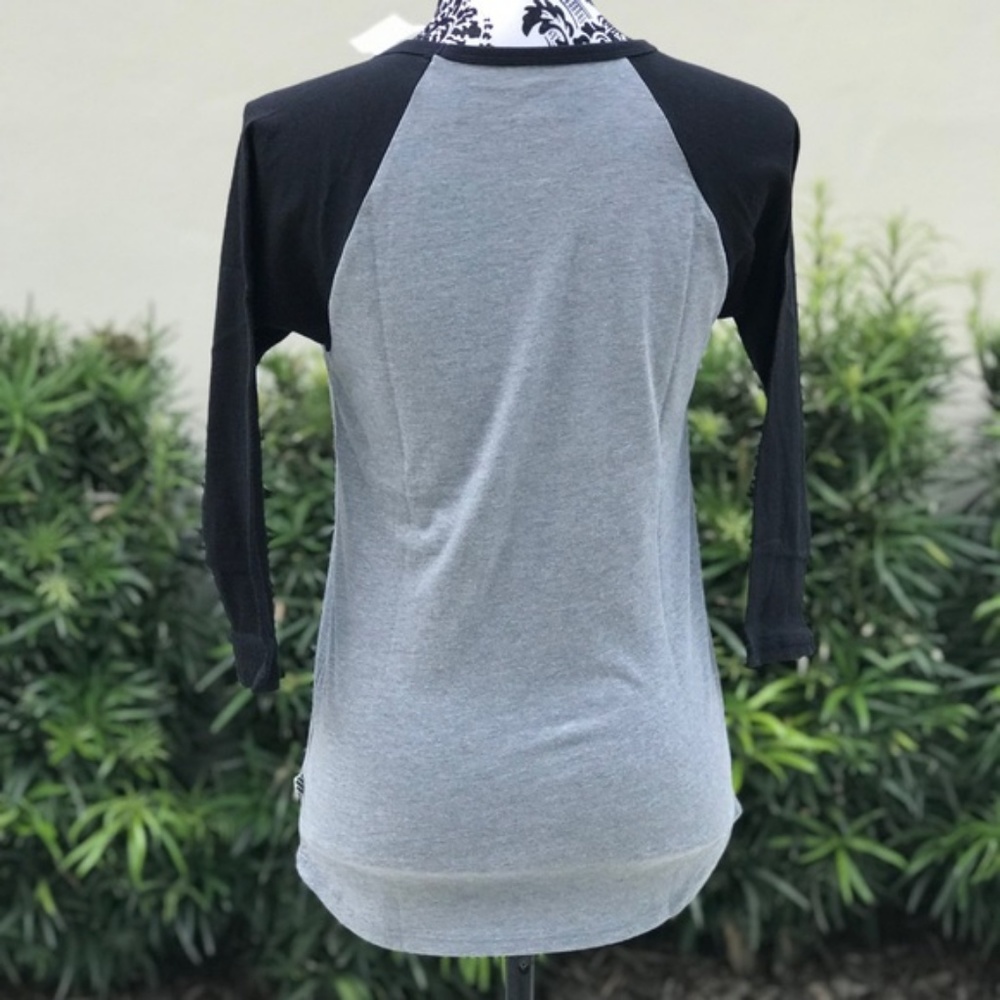 VANS T-SHIRT Script Block Rag Grey Women’s - Picture 2 of 6